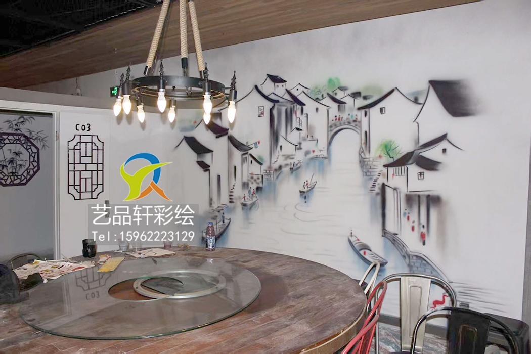 墙体彩绘解锁餐厅的专属记忆