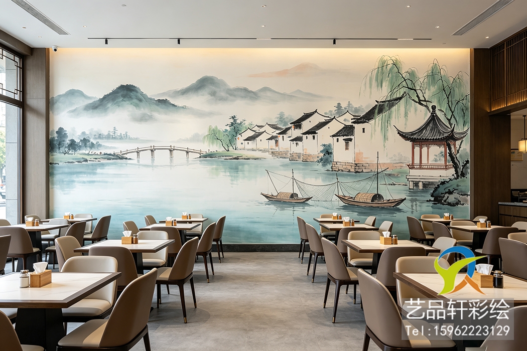 苏州饭店墙体彩绘