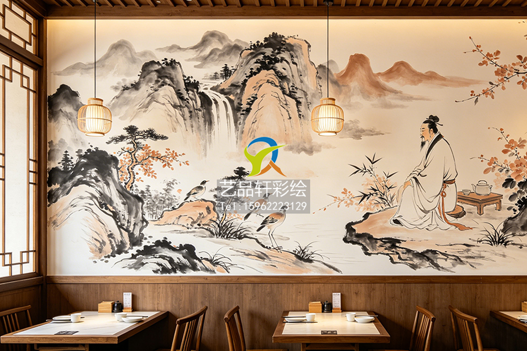 饭店彩绘