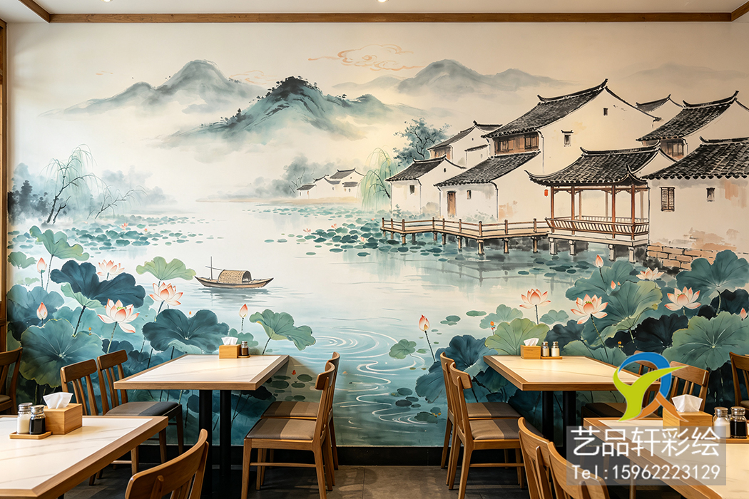 苏州饭店墙体彩绘