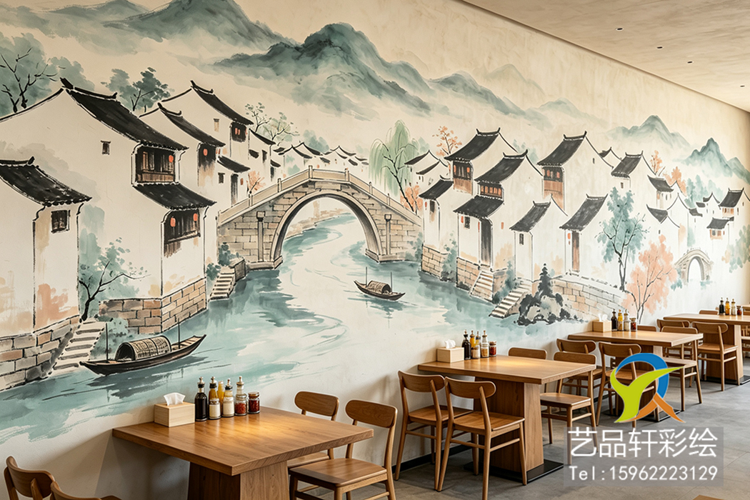 苏州饭店墙体彩绘